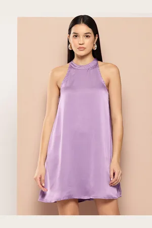 Chemistry Satin Finish A-Line Mini Dress