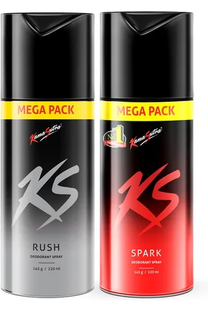 Kamasutra Set of Rush & Spark Long Lasting Deodorant Spray - 220 ml each