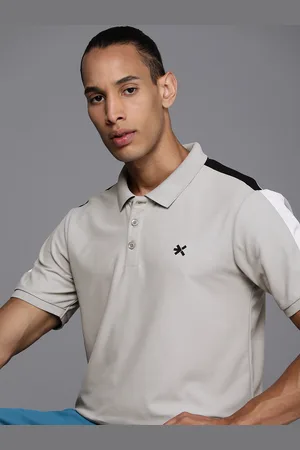 HRX Men Colourblocked Polo Collar T-shirt