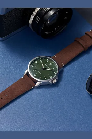 Sonata Men Brass Dial & Leather Straps Analogue Watch SP70011SL02W