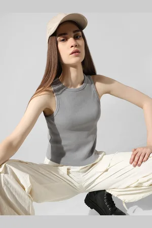 ONLY Onl Uexring Sleeveless Ribbed Fitted Top