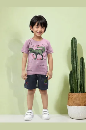 Toonyport Boys Printed Pure Cotton T-shirt With Shorts