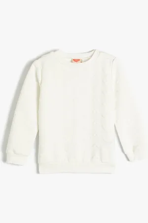 Koton Girls Round Neck Sweatshirt