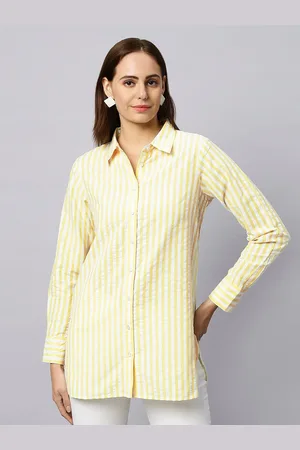 DressBerry Spread Collar Long Sleeves Regular Original Opaque Striped Casual Shirt