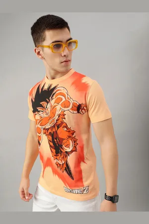 Free Authority Men Cotton Dragon Ball Z Printed Round Neck T-shirt