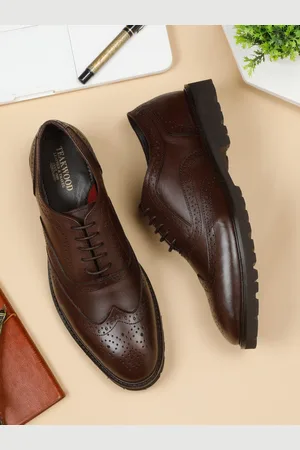 Teakwood Leathers Men Textured Formal Derbys