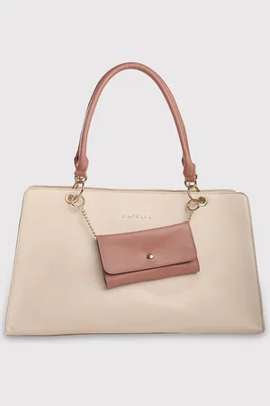 Caprese PU Shopper Handheld Bag with Tasselled