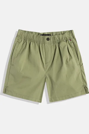 Tommy Hilfiger Boys Loose Fit Regular Shorts With Mini Side Slits & Button Detail