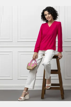 BEATNIK V Neck Long Sleeves Top