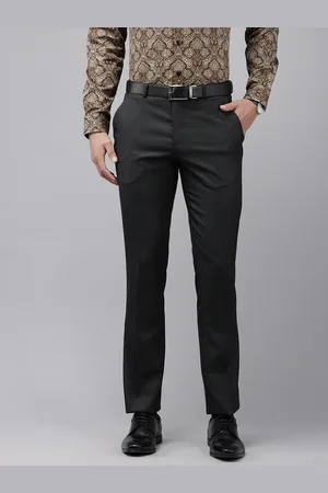 V Dot Men Checked Skinny Fit Formal Trousers