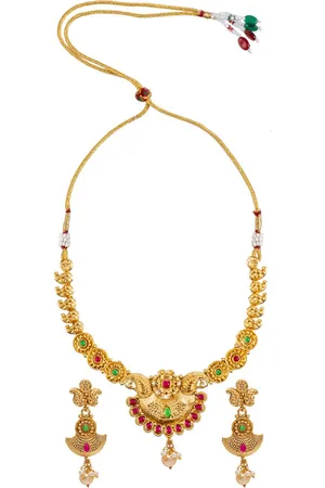 Shivansh Gold-Plated CZ-Studded Jewellery Set