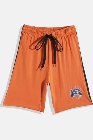 Eteenz Boys Premium Cotton Graphic Printed Detail Regular Shorts