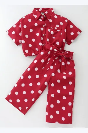 CrayonFlakes Girls Printed Shirt With Palazzos