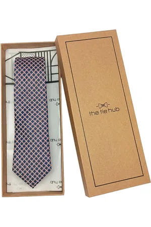The Tie Hub Men Printed Silk Broad Tie
