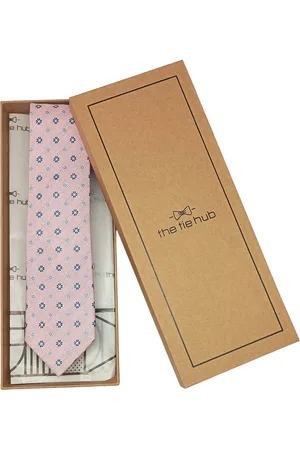 The Tie Hub Men Printed Silk Broad Tie