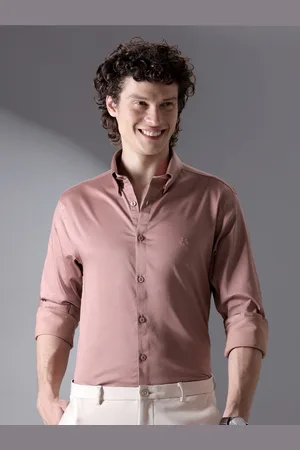 Beyoung Solid Spread Collar Long Sleeves Formal Shirt