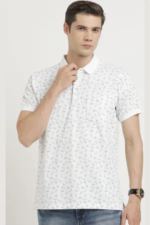 Turtle Men Printed Polo Collar Slim Fit T-shirt
