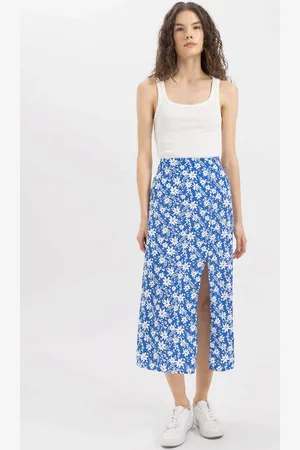 DeFacto Printed Straight Midi Skirts