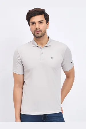 Duke Men Polo Collar Self Design T-shirt