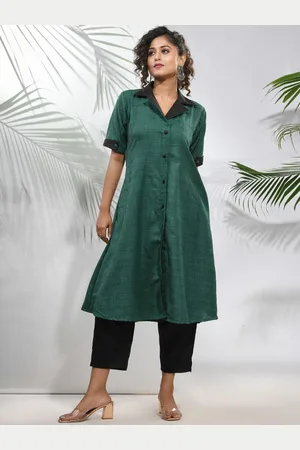 Charukriti Women Solid Thread Work Kurta
