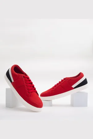 Mast & Harbour Men Red Colourblocked Lightweight Sneakers