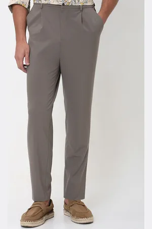 Mufti Men Relaxed Tapered Fit Pleated Formal Trouser