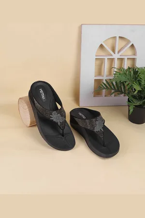 Metro Embellished Open Toe Comfort Heels