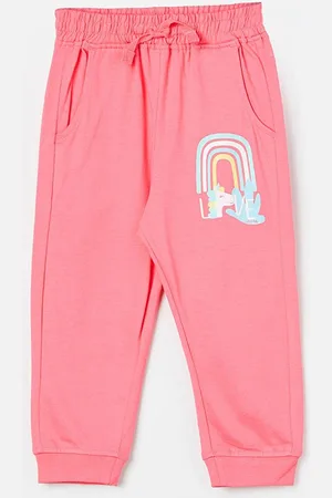 Lifestyle Infant Girls Printed Cotton Mid Rise Joggers