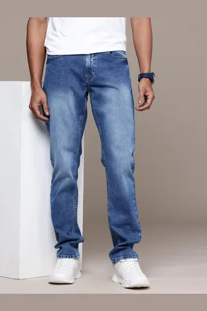WROGN Men Straight Fit Heavy Fade Stretchable Jeans