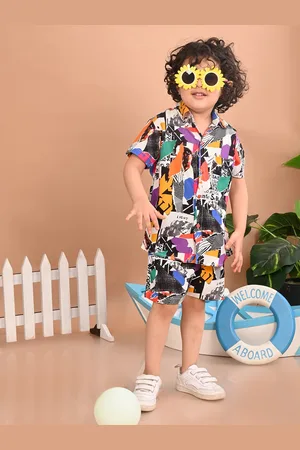 Superminis Boys Printed Shirt with Shorts
