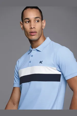 HRX Men Colourblocked Polo Collar T-shirt