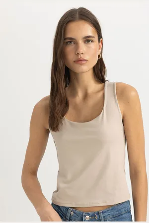 DeFacto Solid Scoop Neck Tank Top