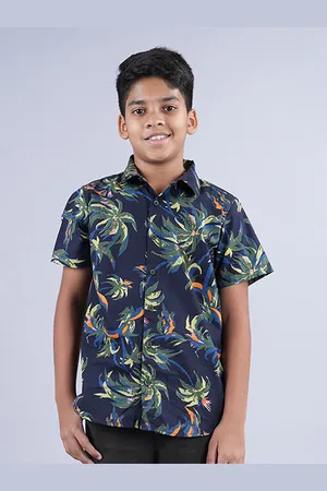 KiddoPanti Boys Floral Printed Casual Shirt