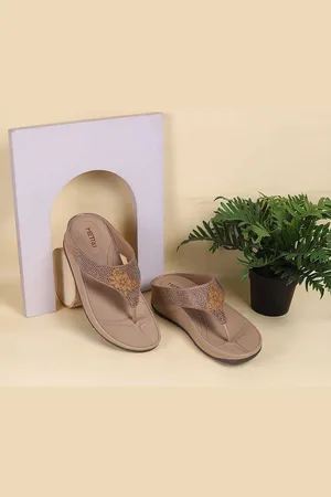 Metro Embellished Open Toe Comfort Heels
