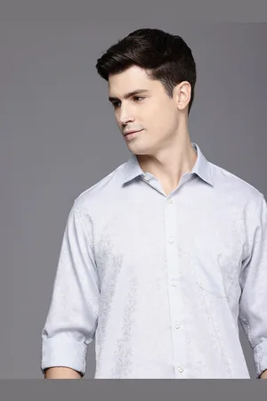 Allen Solly Pure Cotton Floral Self Design Sport Fit Opaque Casual Shirt