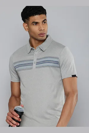 Skechers Men Striped Polo Collar T-shirt