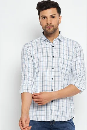 Duke Slim Fit Tartan Checks Cotton Casual Shirt