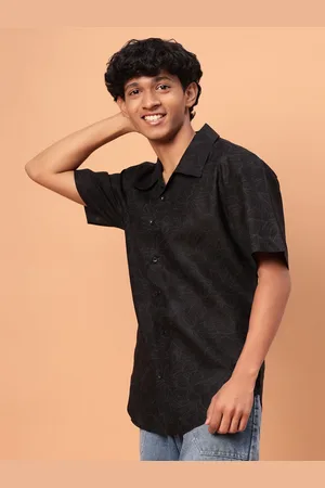 TeenTrums Boys Floral Printed Oversized Cotton Casual Shirt