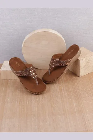 Metro Embellished Open Toe Comfort Heels