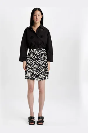 DeFacto Printed Mini Straight Skirt
