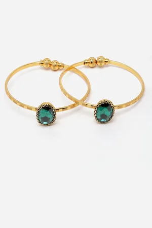 Anouk Set Of 2 Gold-Plated Cubic Zirconia Studded Bangles