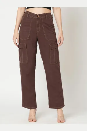 Kraus Women Skinny Fit High-Rise Cargos Trouser