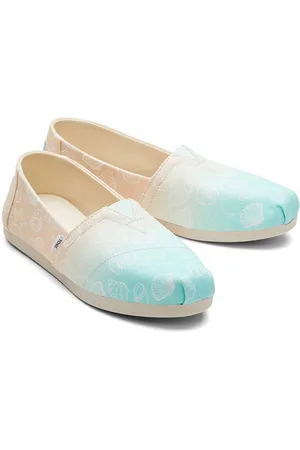 TOMS Women Teal Ombre Printed Alpargata Cloudbound Slip-On Sneakers