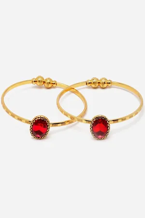 Anouk Set Of 2 Gold-Plated Cubic Zirconia-Studded Bangles