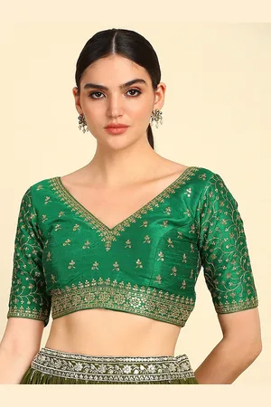 Soch Embroidered V-Neck Saree Blouse
