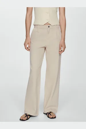 MANGO Women Straight Fit Cotton Jeans