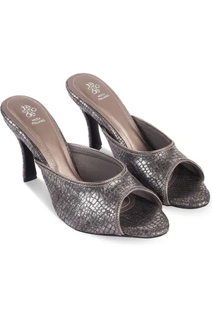 Tresmode Textured Open Toe Slim Heels