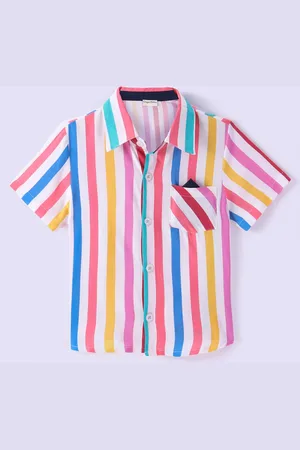 CrayonFlakes Boys Vertical Striped Casual Shirt