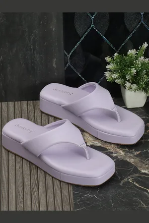 DressBerry Lavender Open Toe Platform Heels