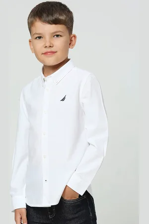 Nautica Boys Premium Spread Collar Cotton Casual Shirt